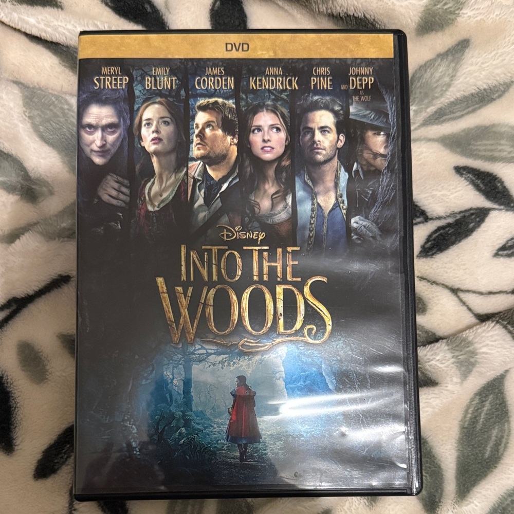 Disney Into the Woods DVD with Black and Gold Cover
